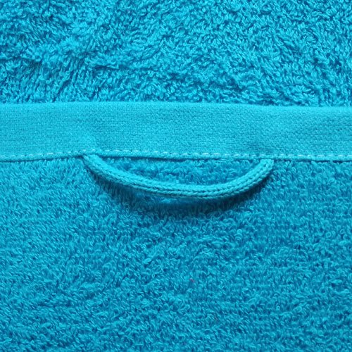 Kék frottir törölköző akasztóval